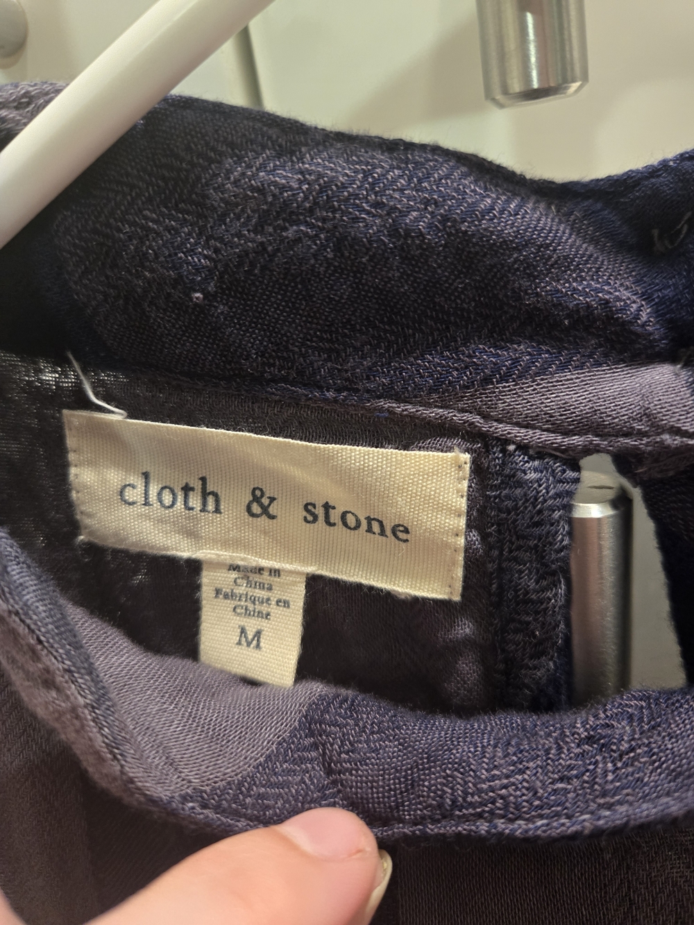 cloth & stone Sleeveless Midi Dress in Navy and Gray Plaid - Picture 4 of 6